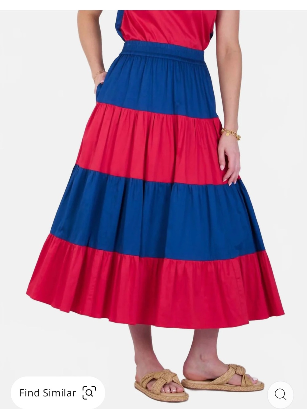 EMILY MCCARTHY Tiered Maxi Skirt In Americano size S